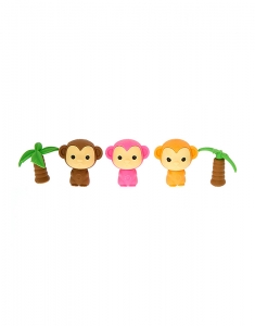 Radiera Claire's Tropical Monkey Erasers - 5 Pack 36442, 001, bb-shop.ro