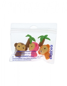 Radiera Claire's Tropical Monkey Erasers - 5 Pack 36442, 002, bb-shop.ro