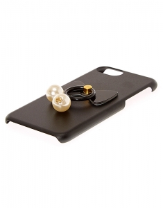 Accesoriu Tech Claire's Faux Pearl Ring Stand Phone Case 13205, 001, bb-shop.ro