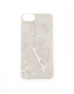 Accesoriu Tech Claire's Silver Marble Sparkle Phone Case 62570, 02, bb-shop.ro