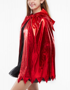 Accesoriu petrecere Claire`s Halloween Metallic Hooded Devil Cape - Red 72796, 001, bb-shop.ro