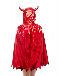 Accesoriu petrecere Claire`s Halloween Metallic Hooded Devil Cape - Red 72796, 002, bb-shop.ro