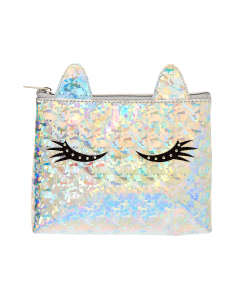 Geanta cosmetice Claire`s Holographic Unicorn Eyelashes Makeup Bag 49857, 02, bb-shop.ro