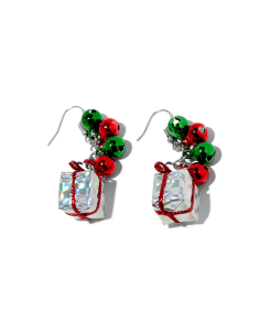 Accesoriu petrecere Claire`s Silver Christmas Present and Bell Drop Earrings 45812, 02, bb-shop.ro