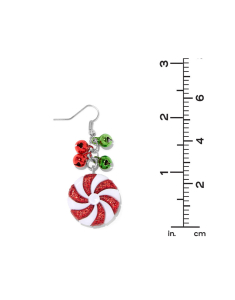 Accesoriu petrecere Claire`s Peppermint Swirl Jingle Bell Drop Earrings 46868, 002, bb-shop.ro