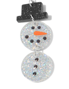 Accesoriu petrecere Claire`s Glitter Snowman Drop Earrings 46846, 001, bb-shop.ro