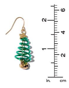 Accesoriu petrecere Claire`s Spiral Christmas Tree Drop Earrings 45774, 002, bb-shop.ro