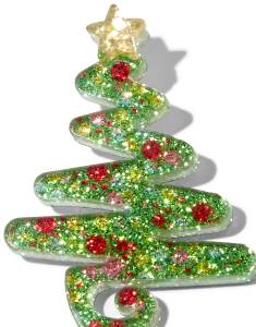 Accesoriu petrecere Claire`s Glitter Christmas Tree Drop Earrings 46237, 001, bb-shop.ro