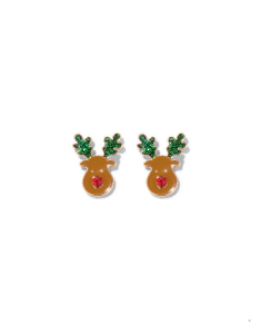 Accesoriu petrecere Claire`s Enamel Reindeer Glittery Stud Earrings 45715, 02, bb-shop.ro