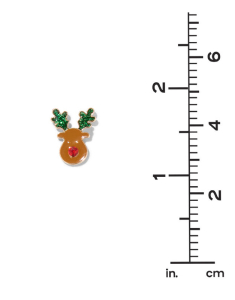 Accesoriu petrecere Claire`s Enamel Reindeer Glittery Stud Earrings 45715, 003, bb-shop.ro