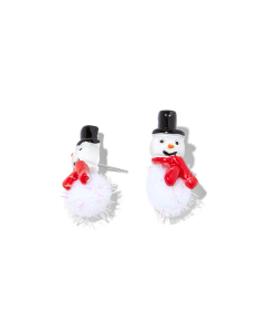 Accesoriu petrecere Claire`s Fuzzy Snowman Stud Earrings 45759, 02, bb-shop.ro
