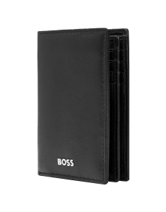 Suport de carduri Hugo Boss Classic trifold Smooth Black HLF403A, 003, bb-shop.ro