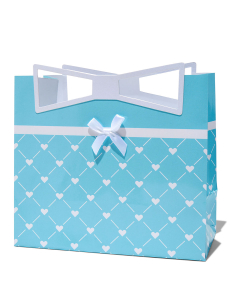 Sacosa Claire’s Hearts and Bows Turquoise Gift Bag - Medium 70325, 02, bb-shop.ro