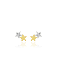 Cercei aur 14 kt stele cu diamante QE12100RH, 02, bb-shop.ro