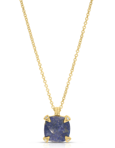 Colier Peroni&Parise Queen aur 14 kt cu diamante si lapis lazuli QUE-P01DBLAP, 02, bb-shop.ro