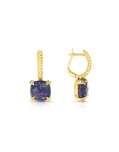 Cercei Peroni&Parise Queen aur 14 kt cu diamante si lapis lazuli QUE-O01DBLAP, 02, bb-shop.ro