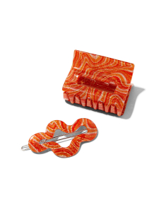 Accesoriu par Claire`s Retro Swirl Orange Set 42477, 02, bb-shop.ro