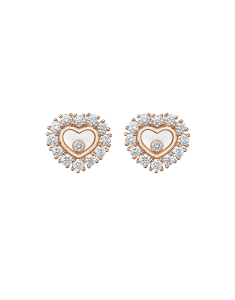Cercei Chopard Happy Diamonds Icons aur 18 kt stud 83A616-5001, 002, bb-shop.ro