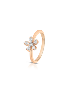 Inel 365 Love aur 14 kt floare cu diamante AS51816Q-WD4RN, 02, bb-shop.ro