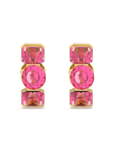 Cercei Guess Crazy Earring rotunzi si cristale roz JUBE03305JWYGFCT-U, 001, bb-shop.ro
