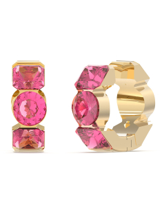 Cercei Guess Crazy Earring rotunzi si cristale roz JUBE03305JWYGFCT-U, 02, bb-shop.ro