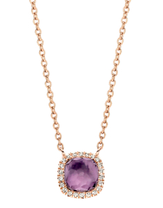 Colier Tirisi Jewelry Milano aur 18 kt diamante si ametist cu hematit TP9152AMH-P, 02, bb-shop.ro