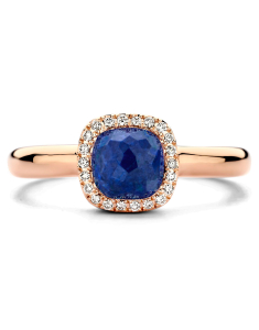Inel Tirisi Jewelry Milano aur 18 kt cu diamante si lapis lazuli TR9624LA-P, 001, bb-shop.ro