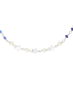 Bratara argint 925 stele cu perle si cristale albastre BB235119-RH-WBL, 001, bb-shop.ro