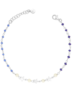 Bratara argint 925 stele cu perle si cristale albastre BB235119-RH-WBL, 02, bb-shop.ro