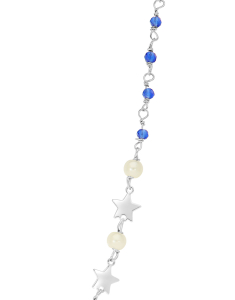 Colier argint 925 stele cu perle si cristale albastre BB235151-RH-WBL, 001, bb-shop.ro