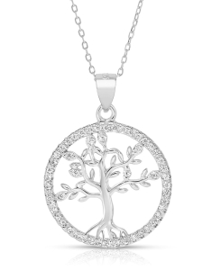 Colier argint 925 copacul vietii si cubic zirconia GS9865-CH-W, 001, bb-shop.ro