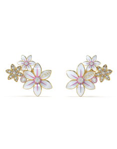 Cercei Guess White Lotus stud cu flori si cristale JUBE04131JWYGWHT-U, 02, bb-shop.ro