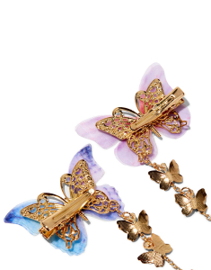 Accesoriu par Claire’s Gold-tone Pastel Butterfly Dangle Set 73723, 001, bb-shop.ro