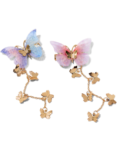 Accesoriu par Claire’s Gold-tone Pastel Butterfly Dangle Set 73723, 02, bb-shop.ro