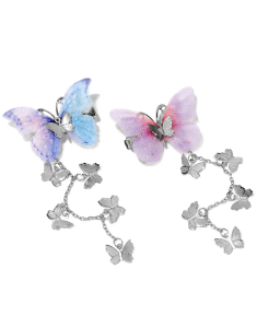 Accesoriu par Claire’s Silver-tone Pastel Butterfly Dangle Set 73742, 02, bb-shop.ro