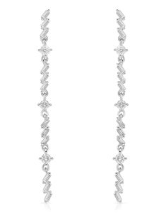 Cercei aur 14 kt stud lung cu diamante SE30189-W, 001, bb-shop.ro